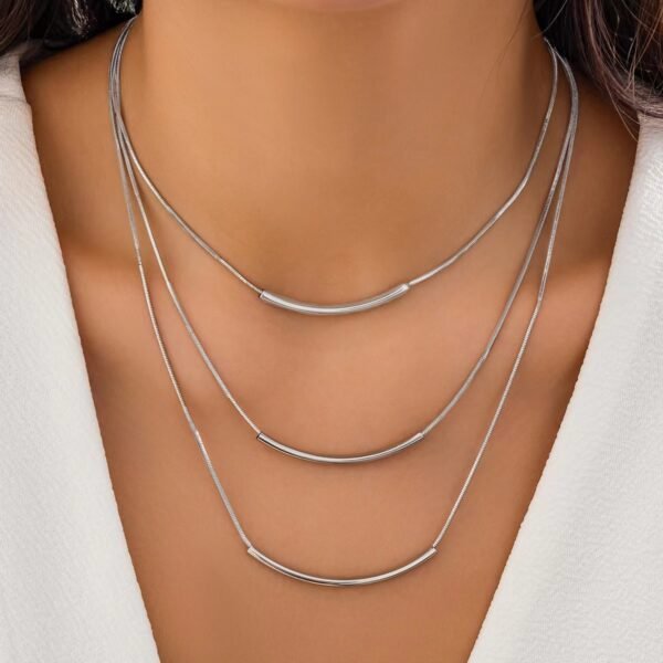 Chain Herringbone Necklace Minimalist • Layered Box Chain Necklace Set, Perfect Everyday Jewelry • Gift for Her (复制)