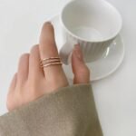 Duo Form Rings Minimalist • Minimalist Style Stacking Rings in Gold • Perfect Additions to your Minimalist Look