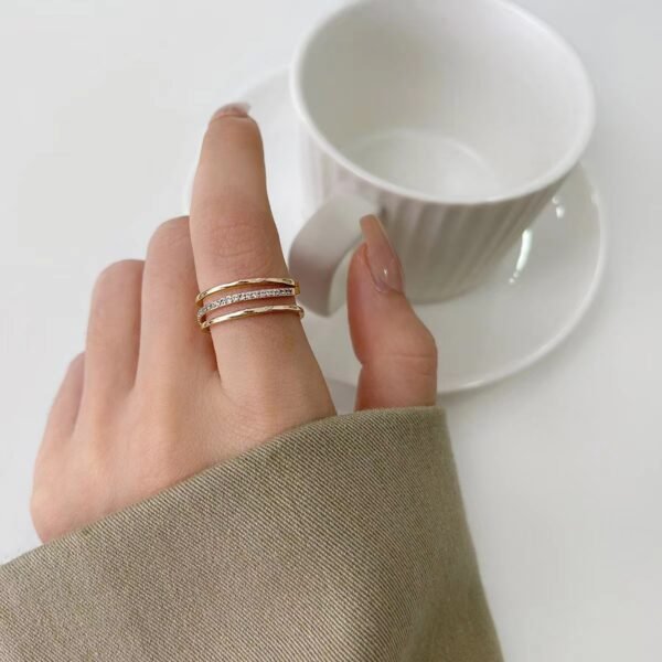 Duo Form Rings Minimalist • Minimalist Style Stacking Rings in Gold • Perfect Additions to your Minimalist Look