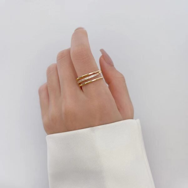 Duo Form Rings Minimalist • Minimalist Style Stacking Rings in Gold • Perfect Additions to your Minimalist Look