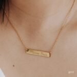 Gold Bar Necklace,Personalized Bar Necklace,Name Necklace,Engraved Necklace,initial necklace,Bridesmaid Gift