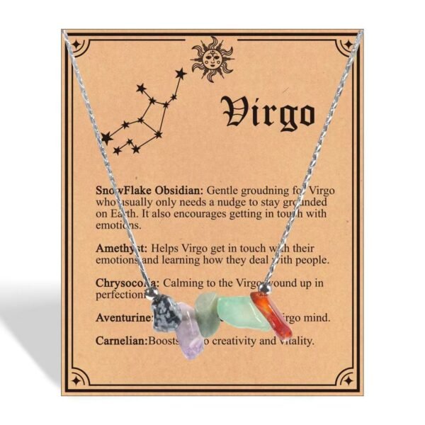 Pisces Necklace Raw Crystals Zodiac Sign Astrology Choker Crystal Jewelry