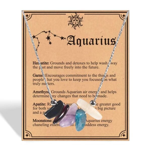 Pisces Necklace Raw Crystals Zodiac Sign Astrology Choker Crystal Jewelry