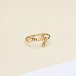 Name Ring • Baby Name Ring in Sterling Silver, Gold and Rose Gold • Baby Girl Gift • Best Friend Gift