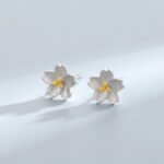 Little Daisy Flower Stud Earrings in Sterling Silver - Cute Flower Blossom Earrings - Fun, Whimsical